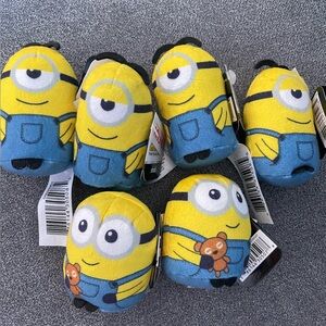 Minions 3" inch mini plush stuart and bob Round 1 Exclusice Collectible Set of 6